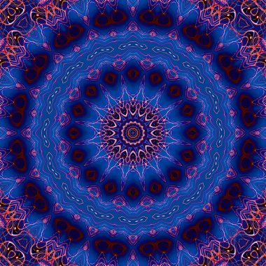 Soyut renkli yaratıcı dijital mandala arkaplan görüntüsü