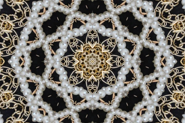 Abstraktní Barevné Tvůrčí Digitální Mandala Pozadí Pohled — Stock fotografie