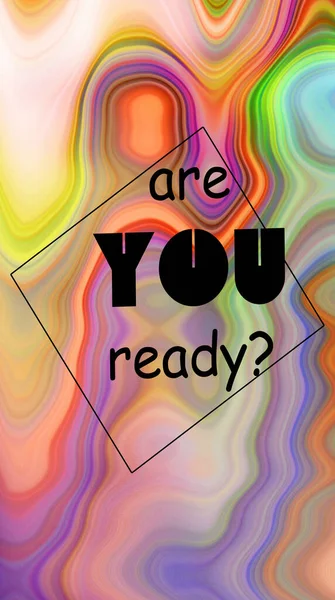 You Ready Message Abstract Colorful Background — Stock Photo, Image