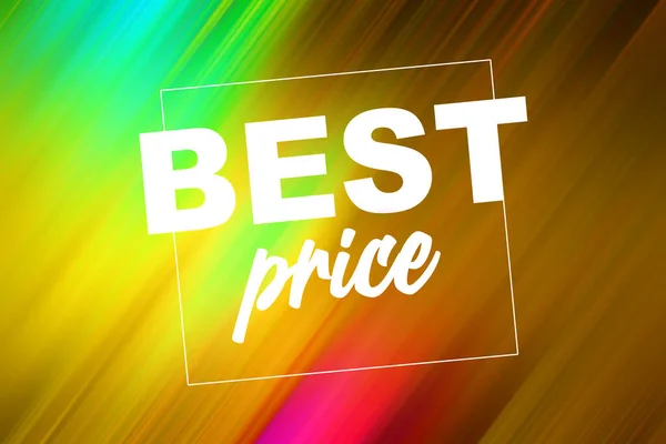 Best price message on abstract colorful background