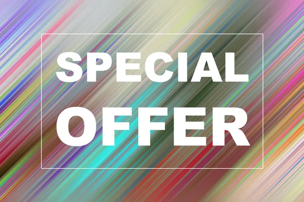 Special Offer Words Abstract Background Sales Coupon Design Business Concept — Stock Photo, Image