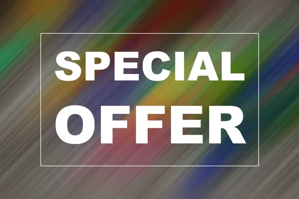 Special Offer words on abstract background. Sales coupon design. Business concept