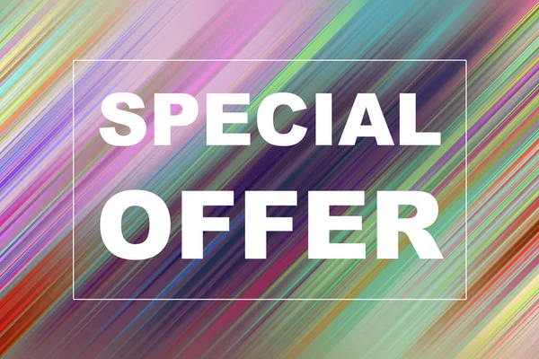 Special Offer Words Abstract Background Sales Coupon Design Business Concept — Stock Photo, Image