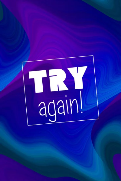 Try Again Text Abstract Colorful Background — Stock Photo, Image