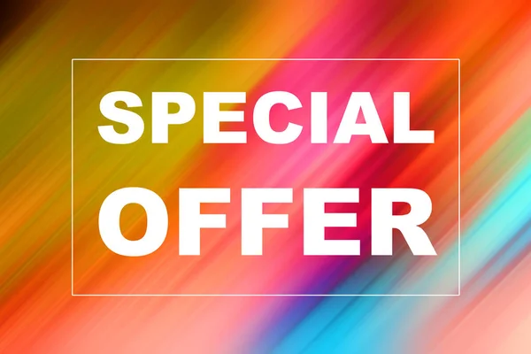 Special Offer words on abstract background. Sales coupon design. Business concept