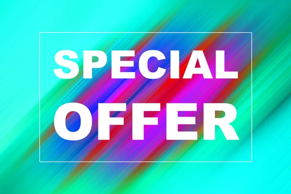 Special Offer words on abstract background. Sales coupon design. Business concept