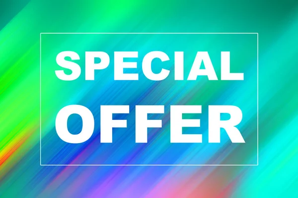 Special Offer words on abstract background. Sales coupon design. Business concept