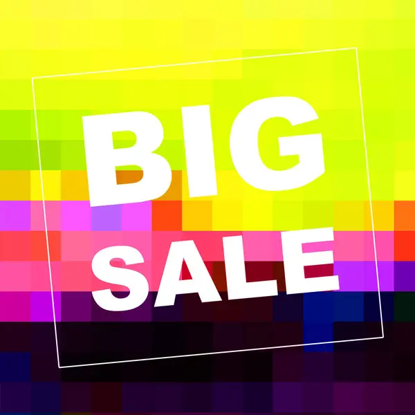 Big Sale Mots Sur Fond Abstrait Conception Coupon Vente Concept — Photo