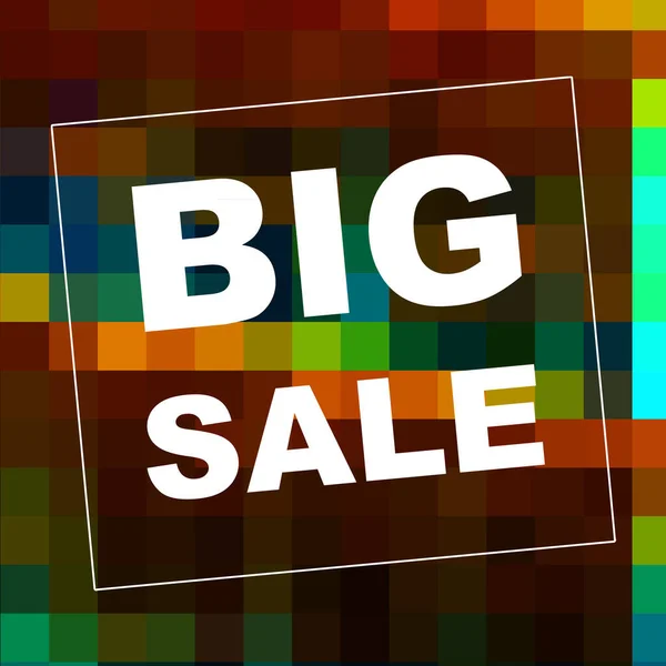 Big Sale words on abstract background. Sales coupon design. Business concept