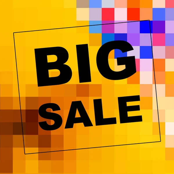 Big Sale words on abstract background. Sales coupon design. Business concept