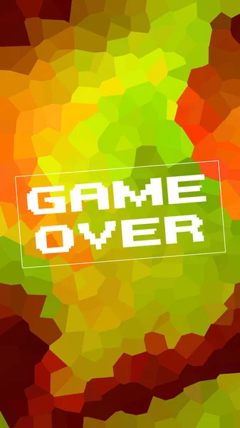 Game over concept colorful banner