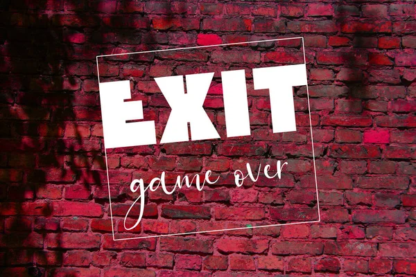 Spiel Über Exit Konzept Buntes Banner — Stockfoto