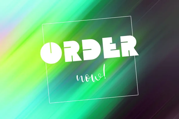Order Now Banner Colorful Background — Stock Photo, Image