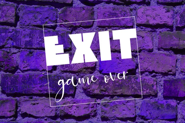 Spiel Über Exit Konzept Buntes Banner — Stockfoto