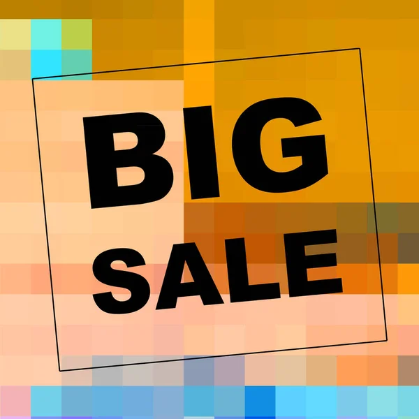 Big Sale words on abstract background. Sales coupon design. Business concept