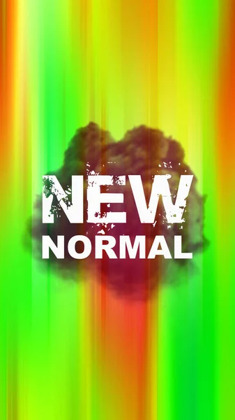 Soyut Renkli Arkaplanda Yeni Normal Sözcükler — Stok fotoğraf