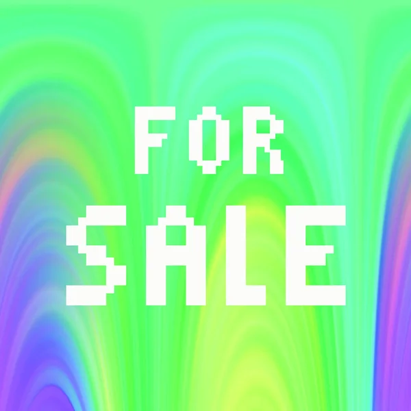 Sprzedaż Tekst Abstrakcyjnym Kolorowym Tle — Zdjęcie stockowe