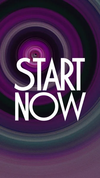 Start now text on abstract colorful background