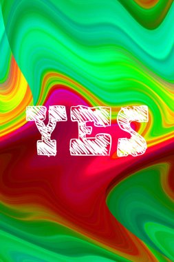 evet soyut renkli arkaplan hakkında kelime