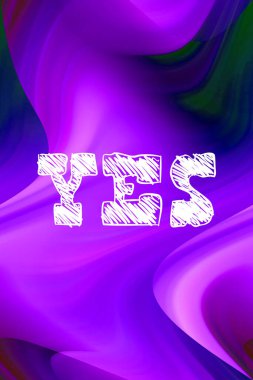 evet soyut renkli arkaplan hakkında kelime