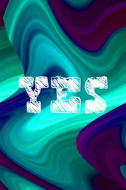 evet soyut renkli arkaplan hakkında kelime