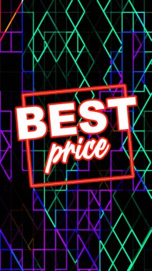 soyut renkli arkaplanda en iyi fiyat sözcükleri