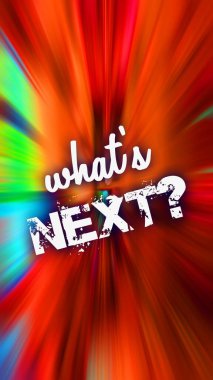 Soyut renkli arkaplan üzerindeki sonraki metin nedir 