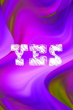 evet soyut renkli arkaplan hakkında kelime