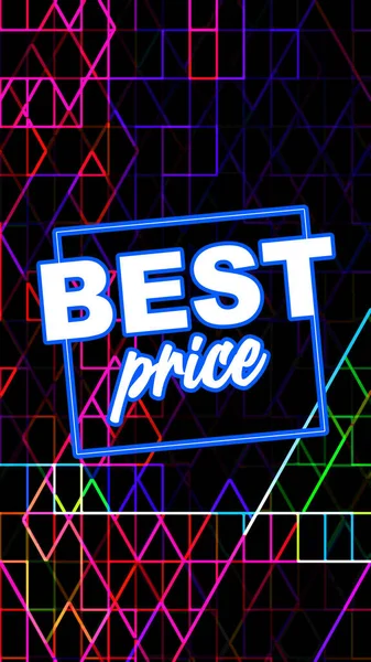 best price words on abstract colorful background