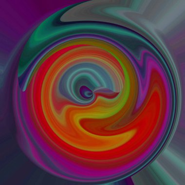 Parlak kıvrımlı akış tüneli dijital olarak oluşturuldu