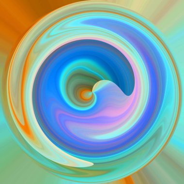 Parlak kıvrımlı akış tüneli dijital olarak oluşturuldu