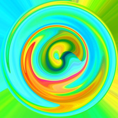 Parlak kıvrımlı akış tüneli dijital olarak oluşturuldu