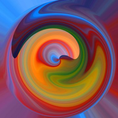 Parlak kıvrımlı akış tüneli dijital olarak oluşturuldu