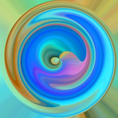 Parlak kıvrımlı akış tüneli dijital olarak oluşturuldu