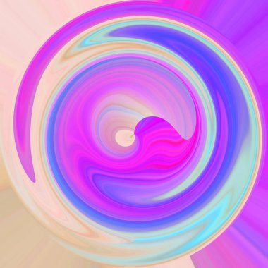 Parlak kıvrımlı akış tüneli dijital olarak oluşturuldu