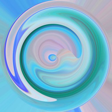 Parlak kıvrımlı akış tüneli dijital olarak oluşturuldu