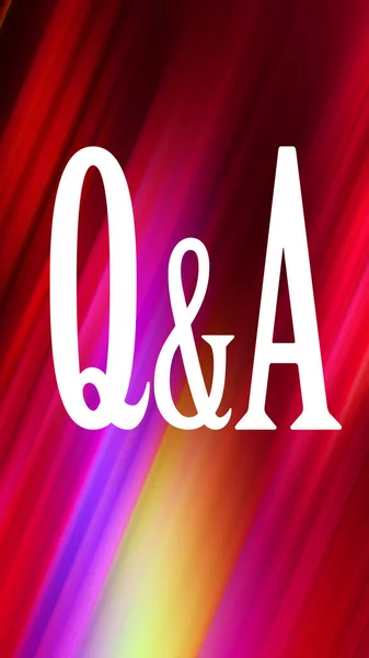 questions and answers text on abstract colorful background