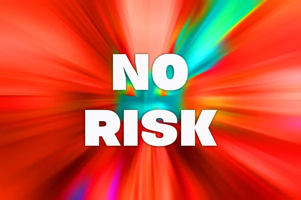 Žádný Rizikový Text Abstraktním Barevném Pozadí — Stock fotografie
