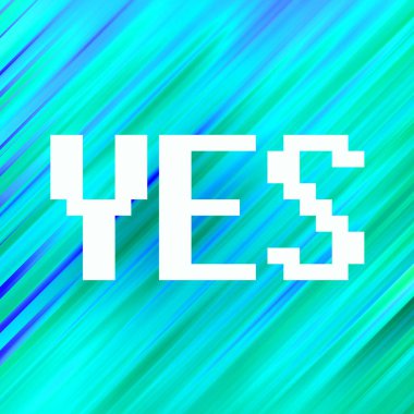 evet soyut renkli arkaplan üzerine metin