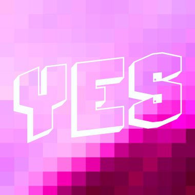 evet soyut renkli arkaplan üzerine metin