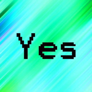 evet soyut renkli arkaplan üzerine metin