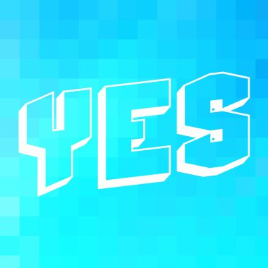 evet soyut renkli arkaplan üzerine metin