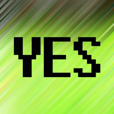 evet soyut renkli arkaplan üzerine metin