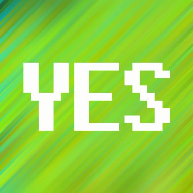 evet soyut renkli arkaplan üzerine metin