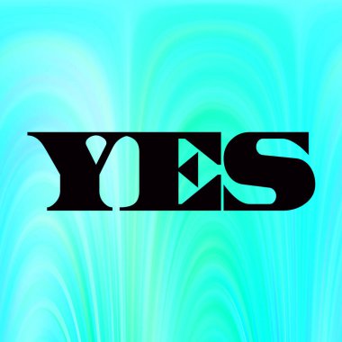 evet soyut renkli arkaplan üzerine metin