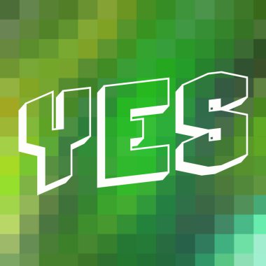 evet soyut renkli arkaplan üzerine metin