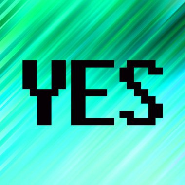 evet soyut renkli arkaplan üzerine metin