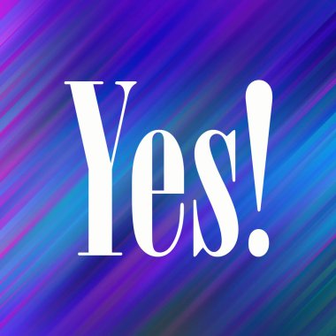 evet soyut renkli arkaplan üzerine metin