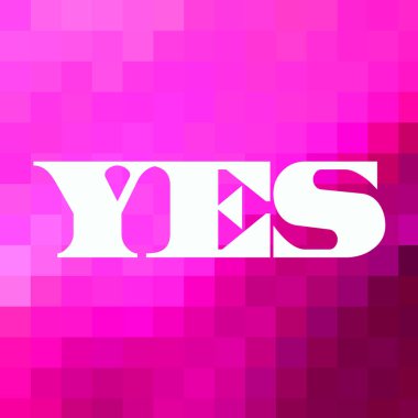 evet soyut renkli arkaplan üzerine metin