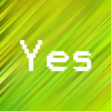 evet soyut renkli arkaplan üzerine metin